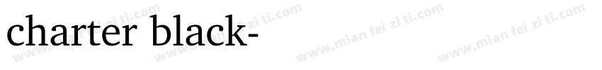 charter black字体转换